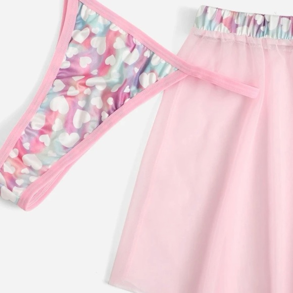 SEXY 3 Piece Heart Print Lingerie Set *NEW* - Picture 4 of 4